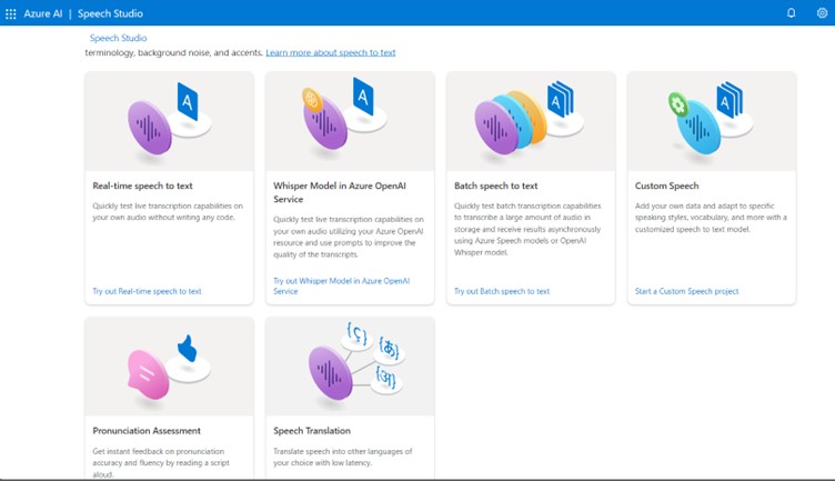 Microsoft Speech Studio - OpenAI Whisper